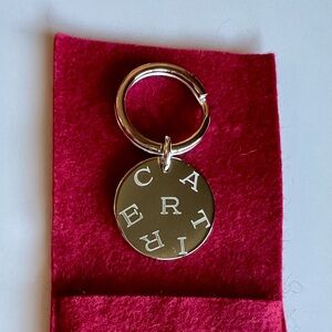 Cartier Silver Keychain with Engraved Letters
